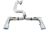 AWE Track Edition Cat-back Exhaust for Ford Focus RS - Chrome Silver Tips (3020-32030)