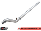 AWE Non-Resonated Mid Pipe for Jeep JL/JLU 3.6L (3020-11001)