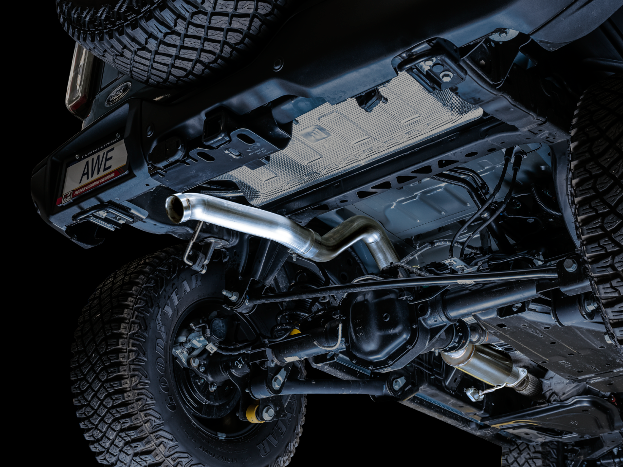 AWE 0FG Catback Exhaust for Ford Bronco with BashGuard™ - no tips (3015-21000)