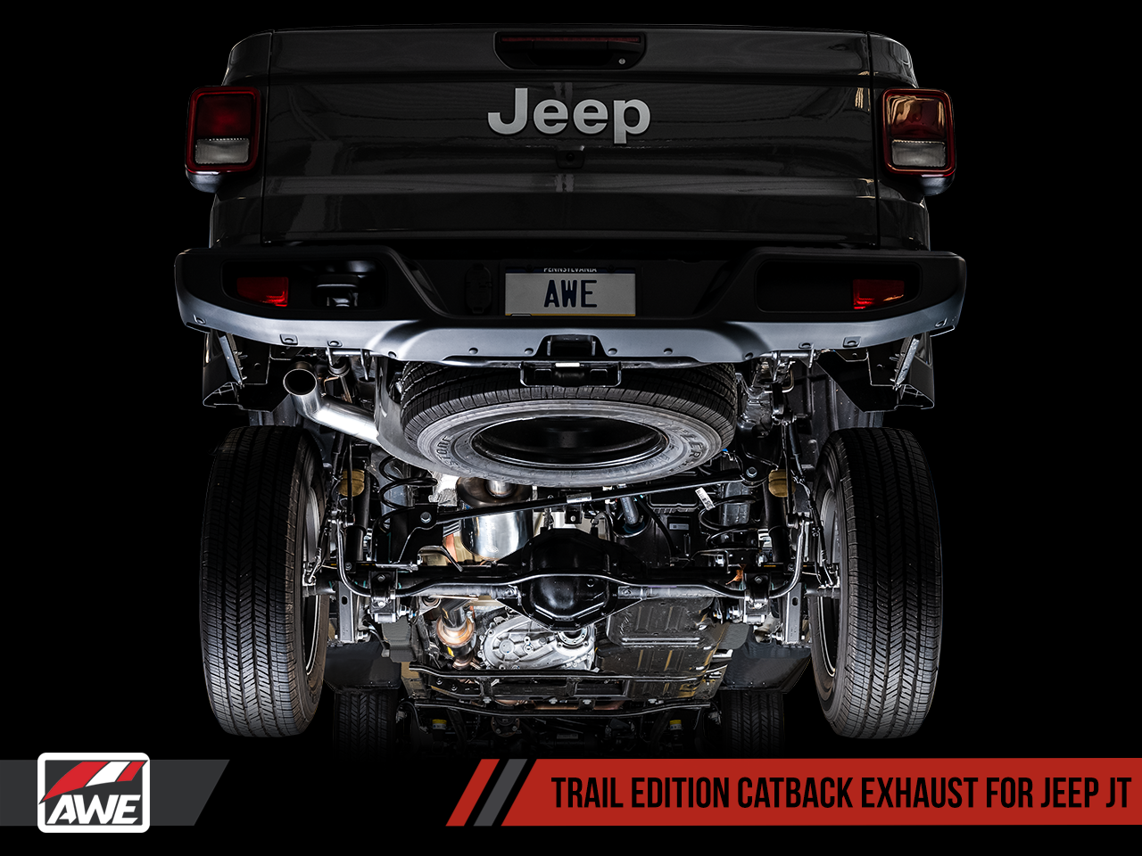 AWE Trail Edition Catback Exhaust for Jeep JT 3.6L (3015-21001)