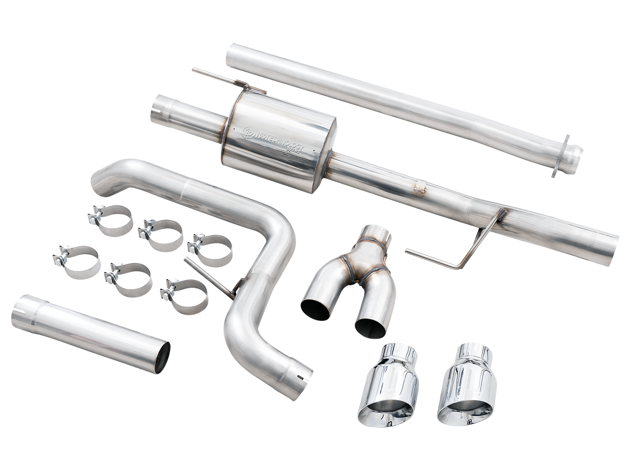 AWE 0FG Dual Side Exit Exhaust for '21+ Ford F-150 - 4.5" Chrome Silver Tips (3015-22067)