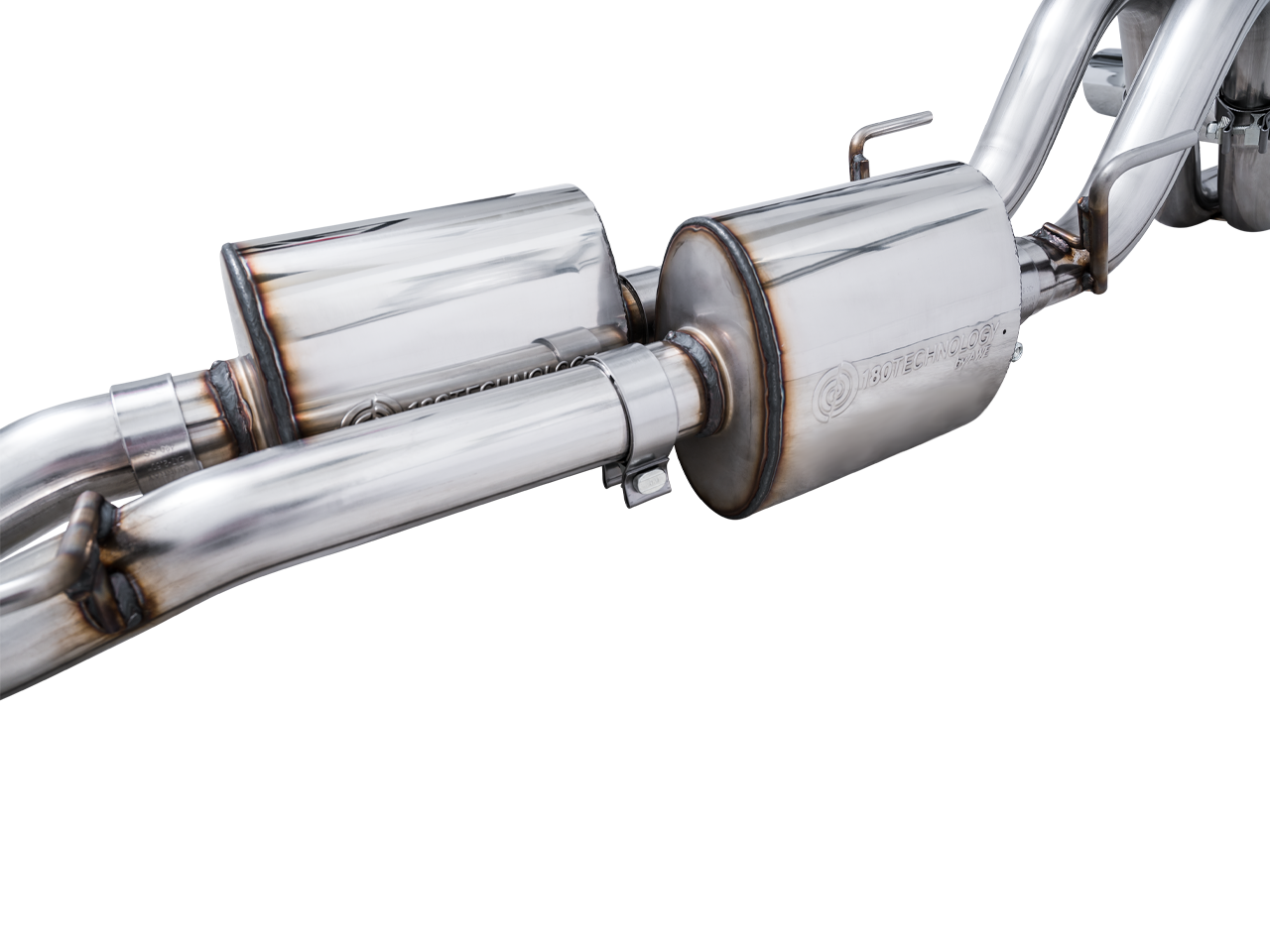 AWE 0FG Exhaust with BashGuard for 3rd Gen Tacoma - Dual Chrome Silver Tips (3015-32826)