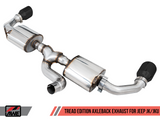 AWE Tread Edition Axleback Dual Exhaust for Jeep JL/JLU 3.6L/2.0T - Diamond Black Tips (3015-33001)