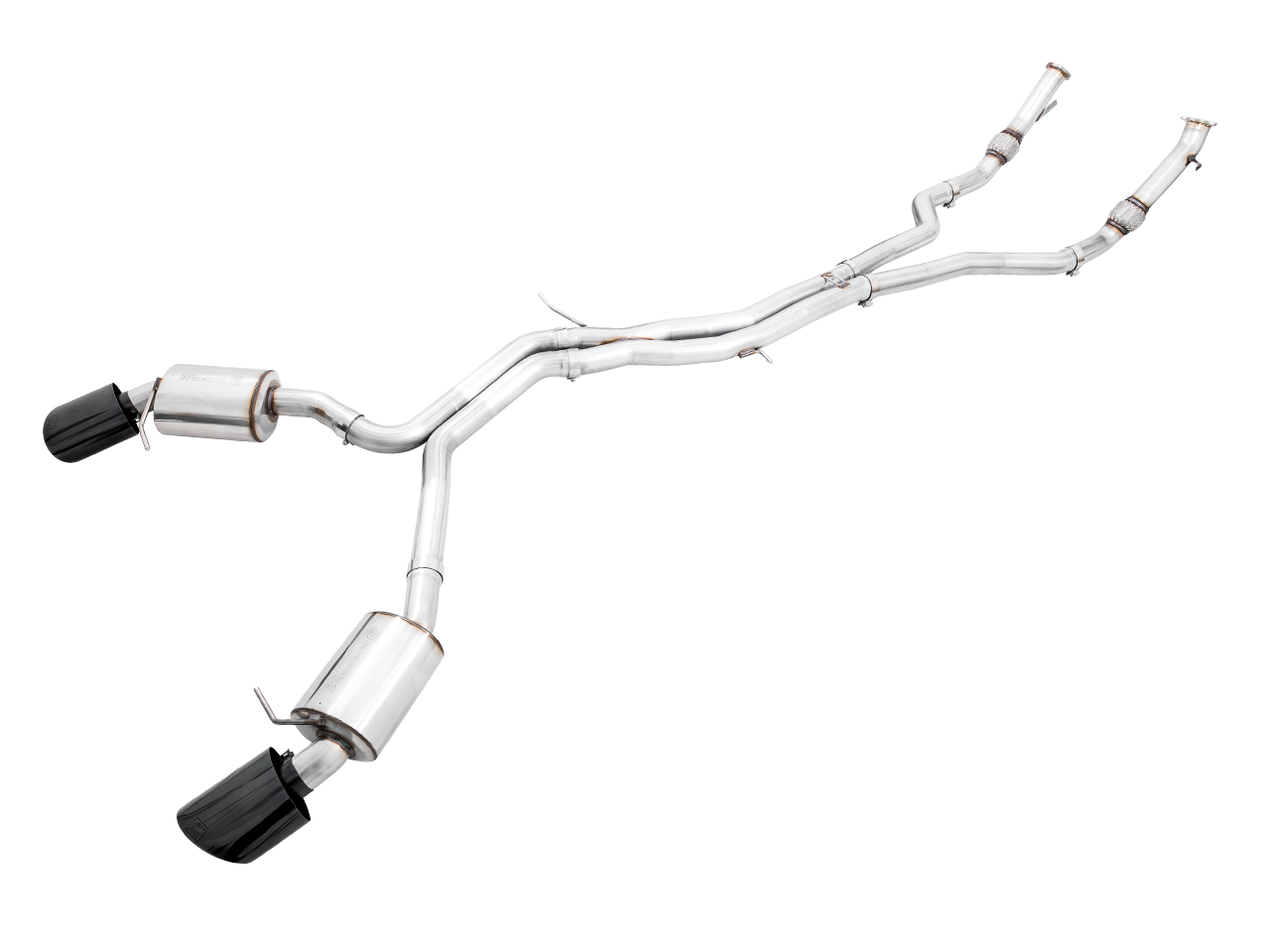 AWE Touring Edition Exhaust for Audi B9 RS 5 Coupe - Non-Resonated - Diamond Black RS-style Tips (3015-33108)