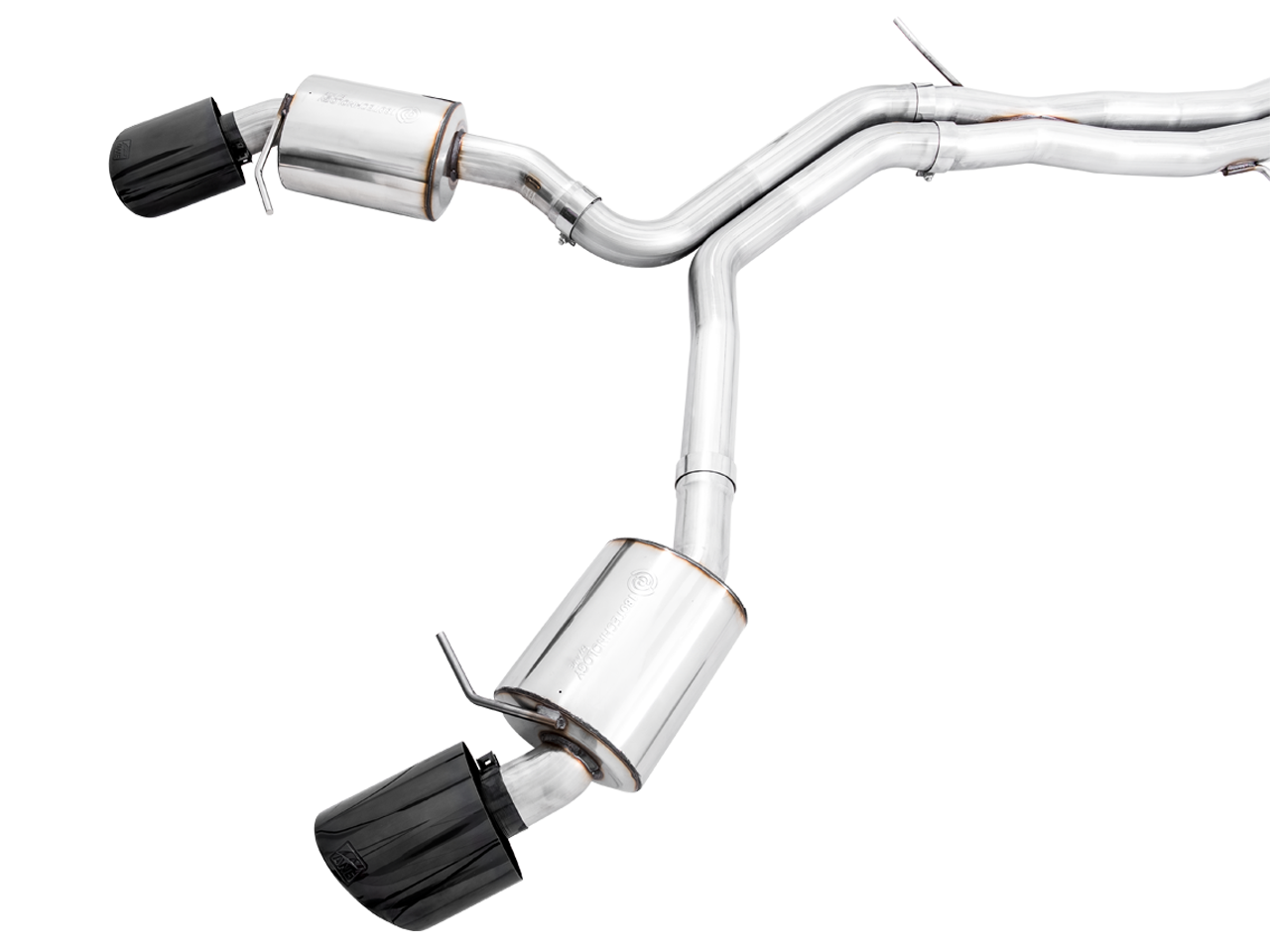 AWE Touring Edition Exhaust for Audi B9 RS 5 Coupe - Non-Resonated - Diamond Black RS-style Tips (3015-33108)
