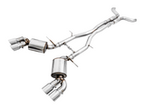AWE Touring Edition Cat-back Exhaust for Gen6 Camaro SS / ZL1 - Resonated - Chrome Silver Tips (Quad Outlet) (3015-42092)