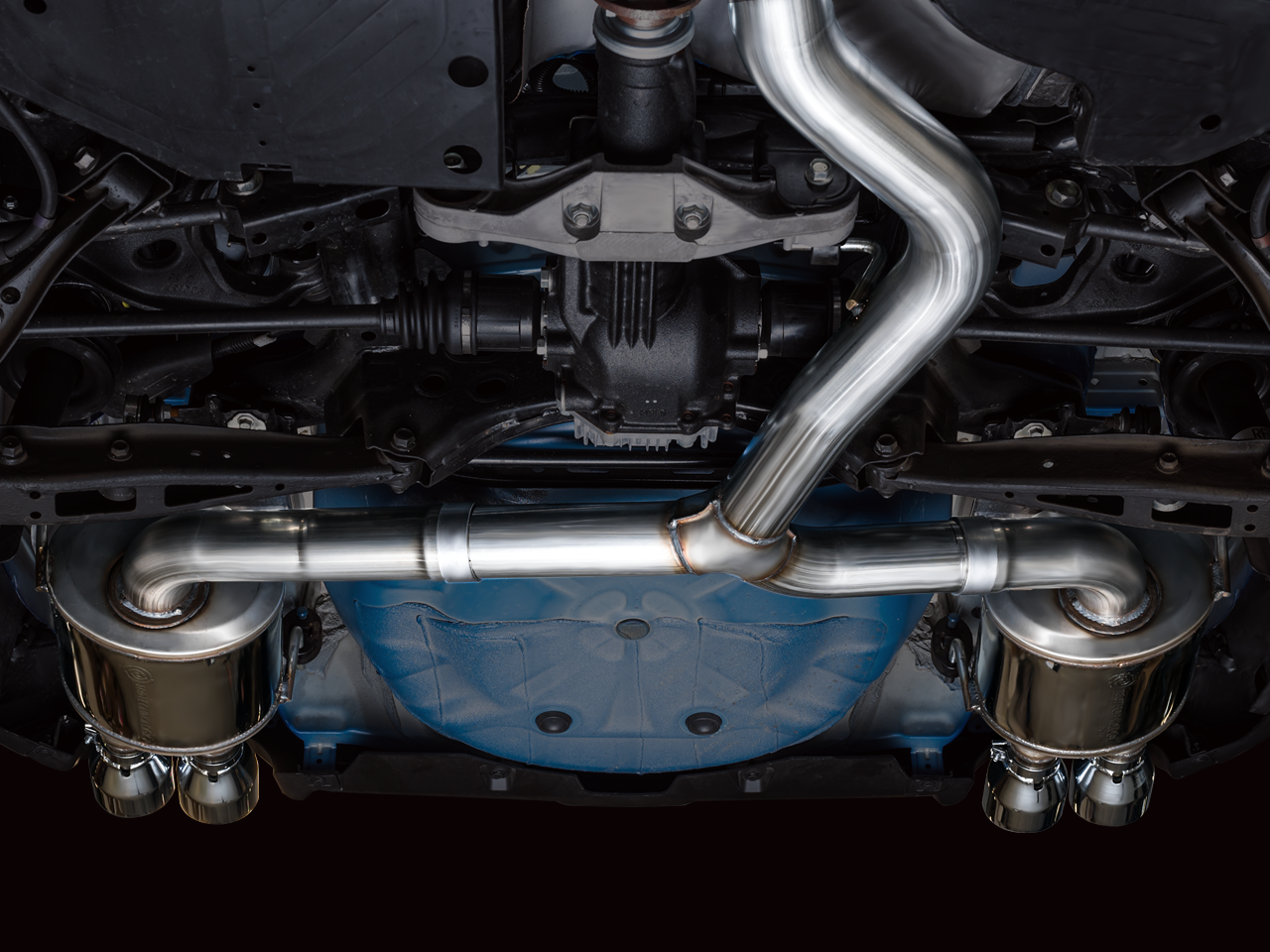 AWE Touring Edition Exhaust for VB Subaru WRX - Chrome Silver Tips (SKU: 3015-42979)