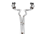 AWE Touring Edition Cat-back Exhaust for the 2018+ Mustang GT - Quad Diamond Black Tips (3015-43106)