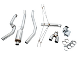 AWE Track Edition Exhaust for 10th Gen Civic Si Coupe / Sedan (includes Front Pipe) - Dual Chrome Silver Tips (3020-32052)