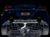 AWE Track Edition Exhaust for Subaru BRZ / Toyota GR86 / Toyota 86 / Scion FR-S - Diamond Black Tips (3020-33279)