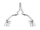 AWE Track Edition Cat-back Exhaust for the 2018+ Mustang GT - Quad Chrome Silver Tips (3020-42064)