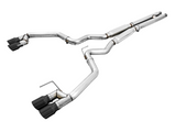AWE Track Edition Cat-back Exhaust for the 2018+ Mustang GT - Quad Diamond Black Tips (3020-43072)