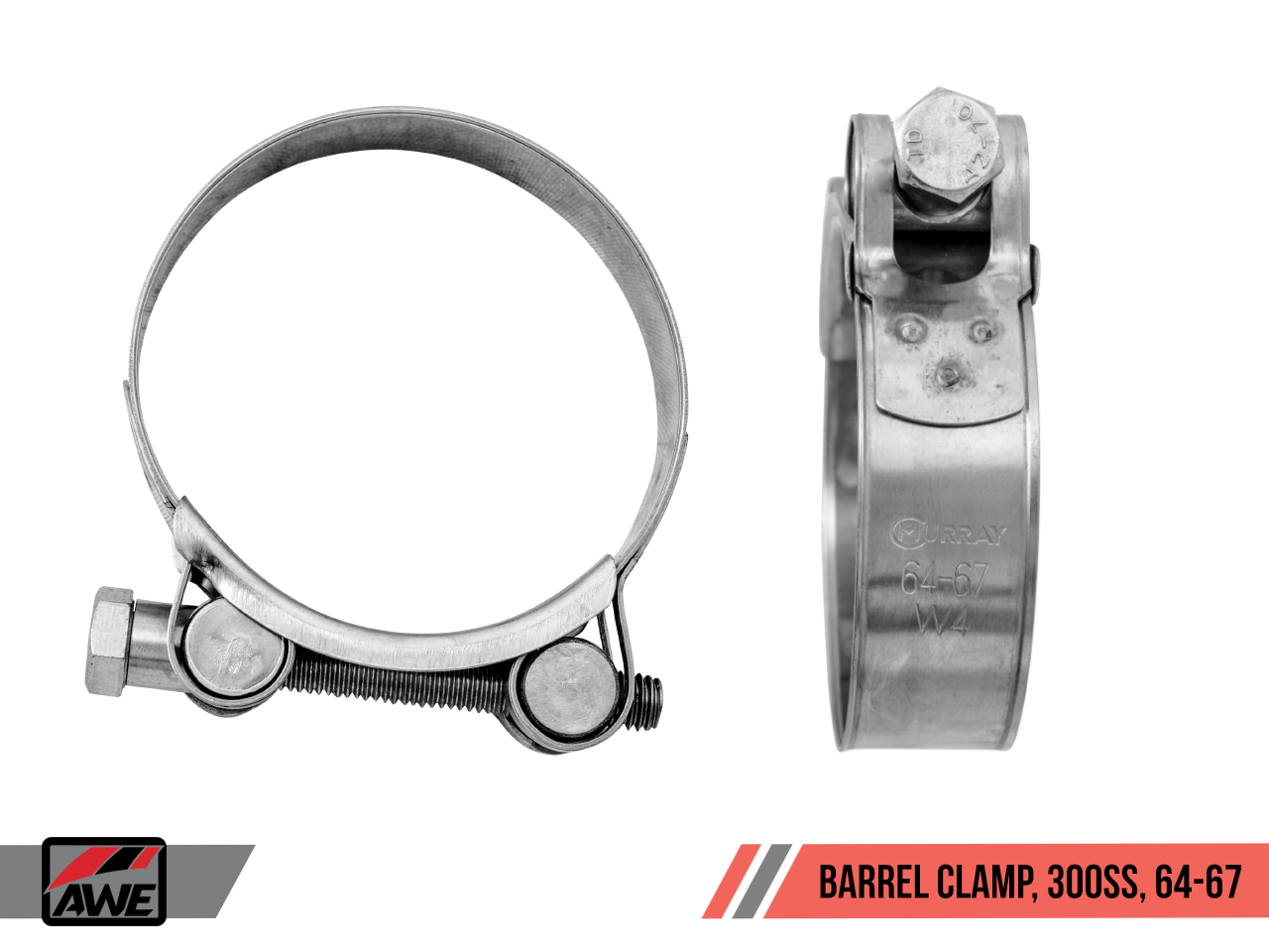 AWE 2.5" Barrel Clamp, Stainless